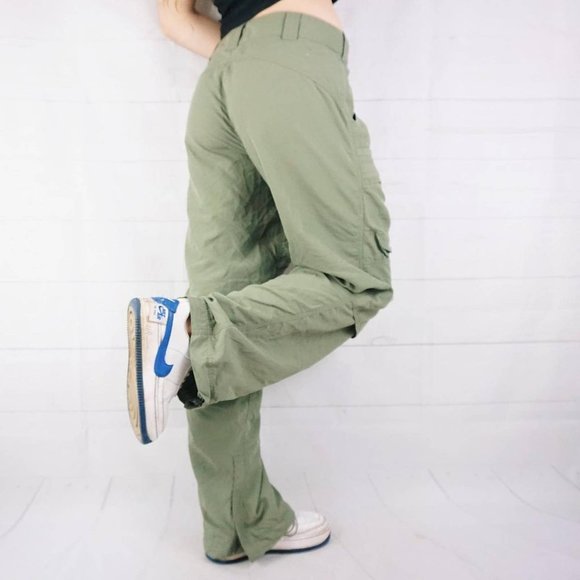 🍓Y2K KHAKI GREEN CARGO HIKING TECH PANTS🍓 - Picture 3 of 4